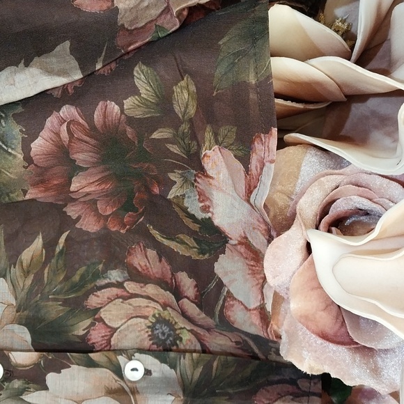 Nwt Bailey 44 Floral Button Down Shirt - Pink and Green - Picture 7 of 16